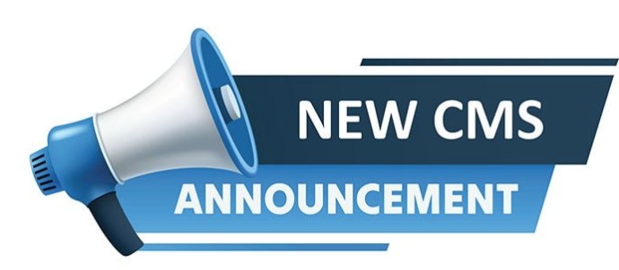 Ankündigung für neues CMS auf der UPC-Website